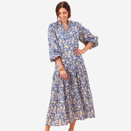 OPHELIA BLUE Drop Waist Maxi Dress