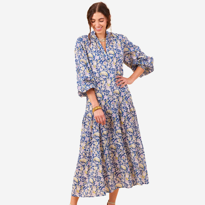 OPHELIA BLUE Drop Waist Maxi Dress
