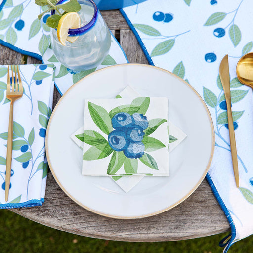 BLUEBERRY BUNCH Paper Cocktail Napkins (Pack of 25)