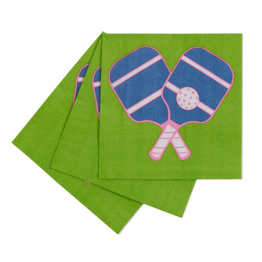 PICKLEBALL GREEN Paper Cocktail Napkins, pack of 20 (Available: 08/13/24)