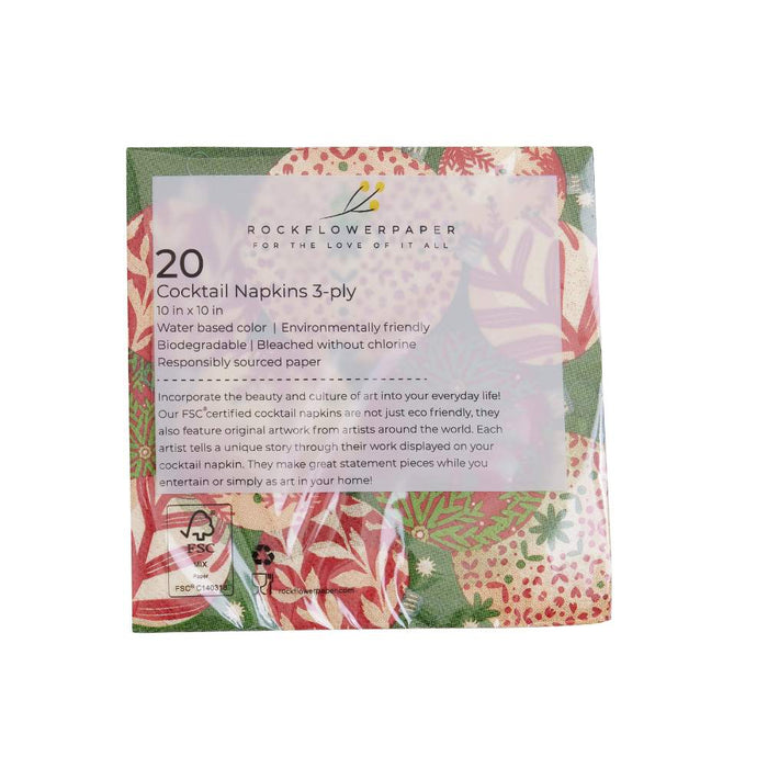 SCANDI ORNAMENTS Paper Cocktail Napkins, pack of 20