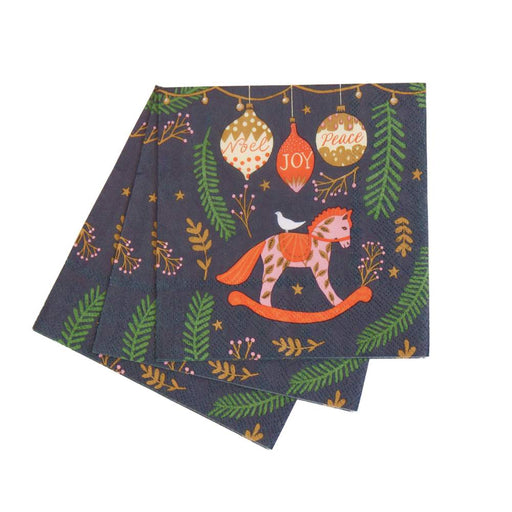 HOLIDAY HORSE Paper Cocktail Napkins, pack of 20 (Available: 08/13/24)