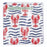 LOBSTER WAVES Paper Napkins, pack of 20 (Available: 01/17/2025)