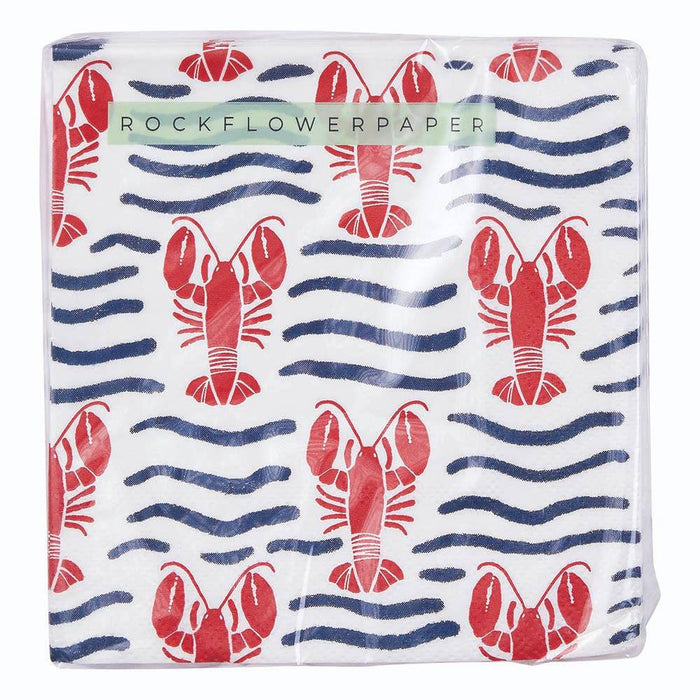 LOBSTER WAVES Paper Napkins, pack of 20