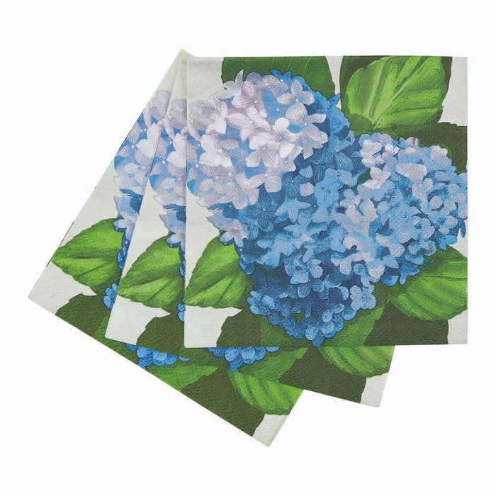 BLUE HYDRANGEA Paper Napkins, pack of 20