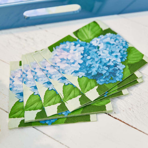 BLUE HYDRANGEA Paper Napkins, pack of 20 (Available: 01/17/2025)