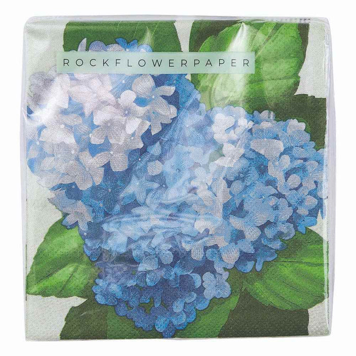 BLUE HYDRANGEA Paper Napkins, pack of 20 (Available: 01/17/2025)