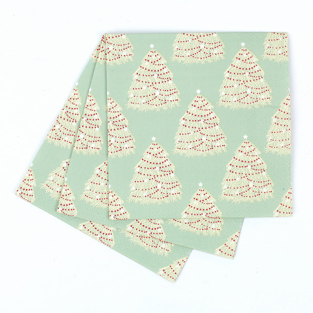 Fir Tree Paper Cocktail Napkins (Pack of 25)