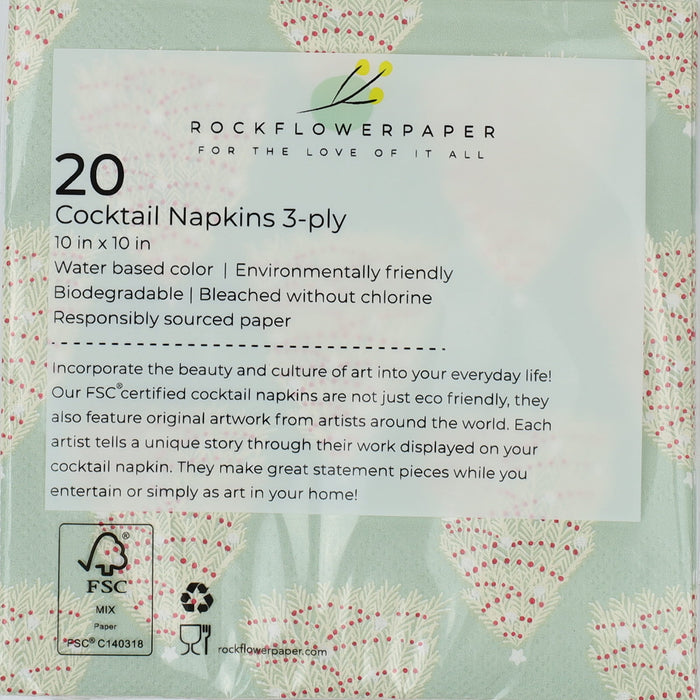 Fir Tree Paper Cocktail Napkins (Pack of 25)