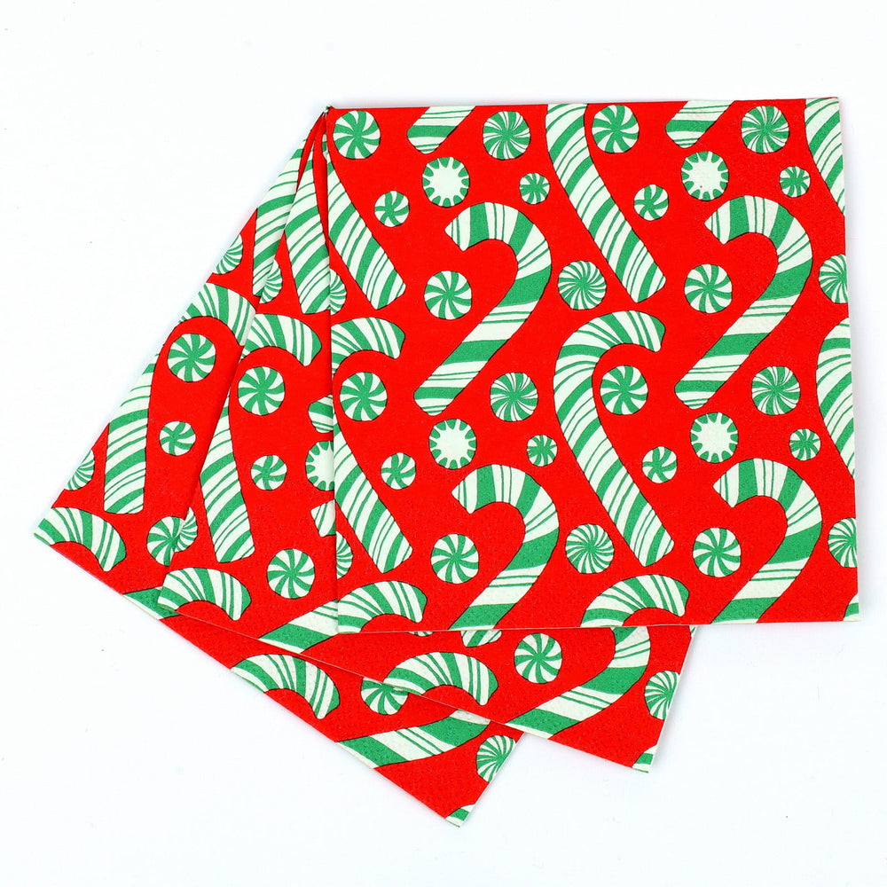 Candy Cane Joy Paper Cocktail Napkins (Pack of 25)