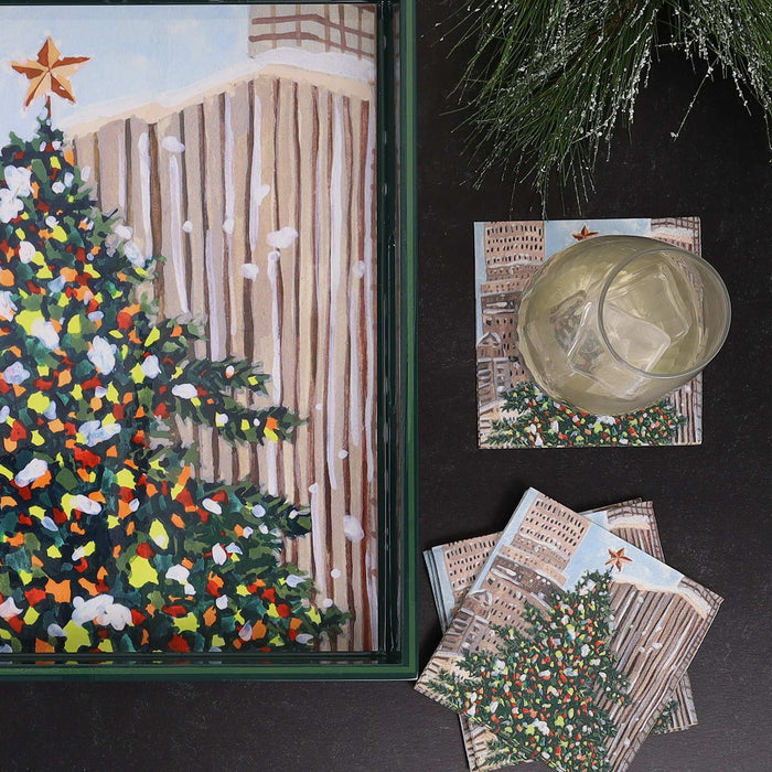 Cityscape Yuletide Paper Cocktail Napkins (Pack of 25)