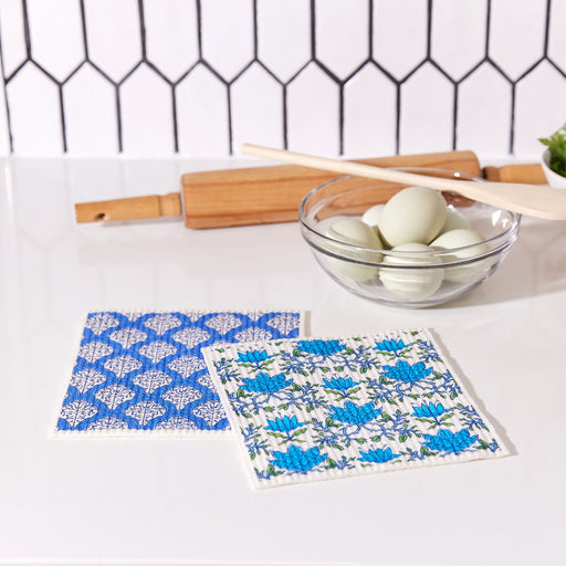 TILLY & FIFER blu Cloths Reusable Sponge-Cloth, Set of 2