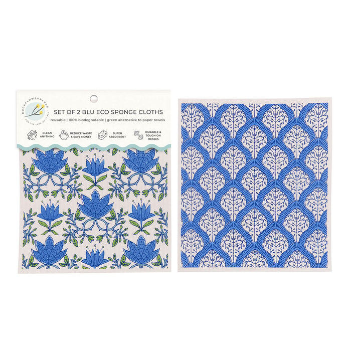 Tilly & Fifer blu Eco Sponge Cloths (Set of 2)