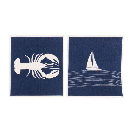 SEASIDE blu Cloths Reusable Sponge-Cloth, Set of 2