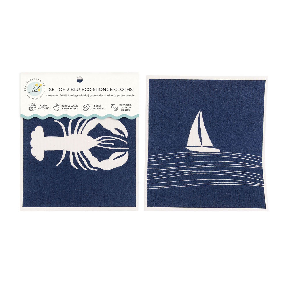 Seaside blu Eco Sponge Cloths (Set of 2)