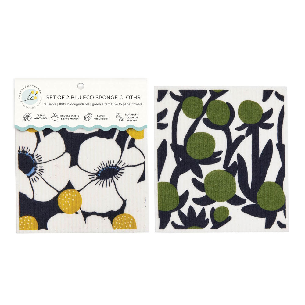 Windflower blu Eco Sponge Cloths (Set of 2)