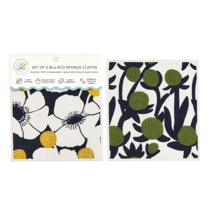 Windflower blu Eco Sponge Cloths (Set of 2)