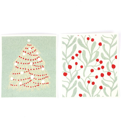 Fir Tree blu Eco Sponge Cloths (Set of 2)