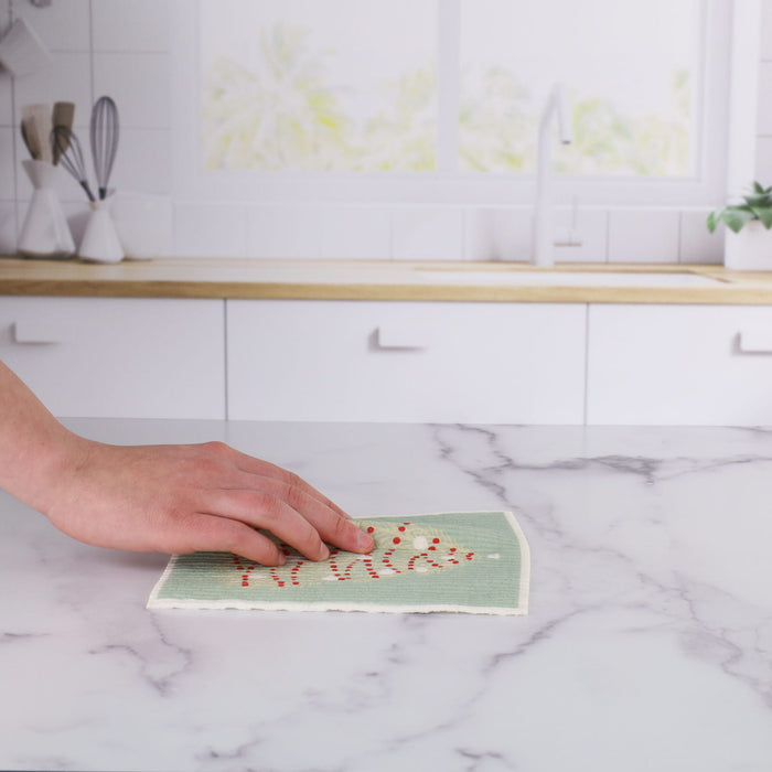 Fir Tree blu Eco Sponge Cloths (Set of 2)