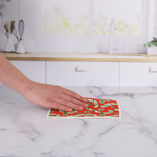 Candy Cane Joy blu Eco Sponge Cloths (Set of 2)