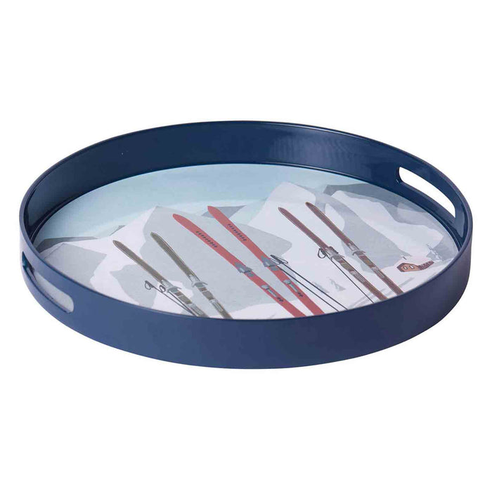 NORDIC SKI 15 Inch Round Tray