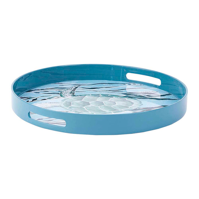 MARINE TURTLE 15 Inch Round Tray