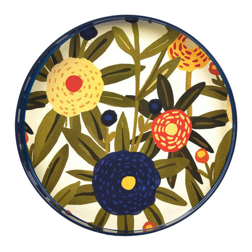 Harvest Sunshine Round Lacquer Serving Tray