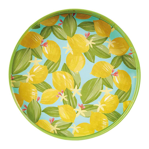 LEMON BLOSSOMS 15 Inch Round Tray (Available: 02/05/2025)