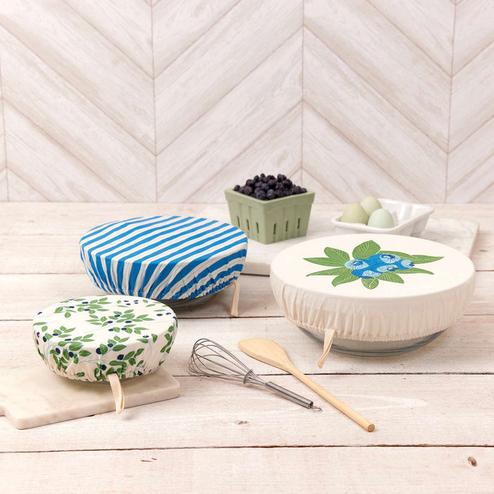 BLUEBERRY BUNCH Cotton Dish Covers, set of 3