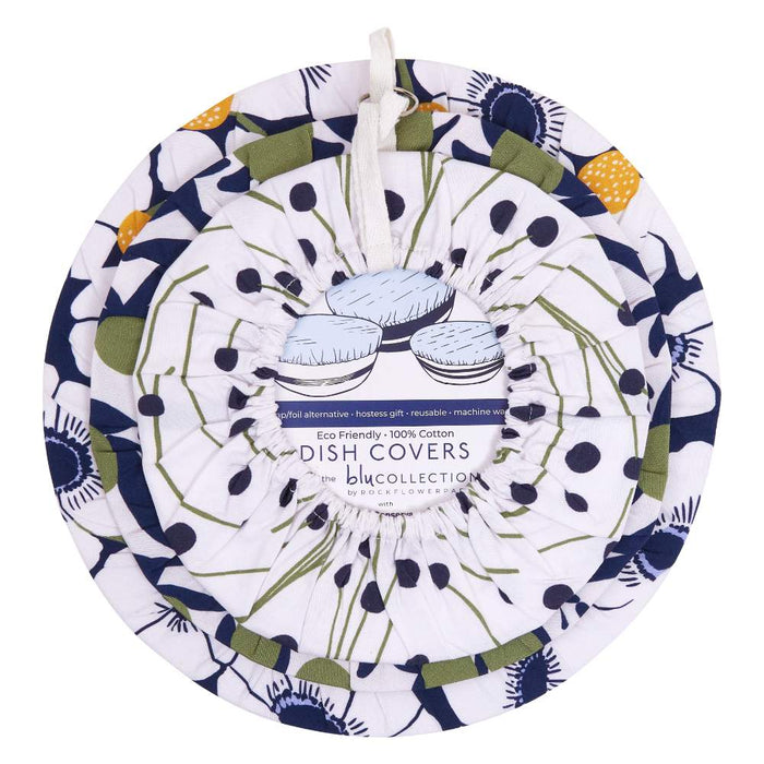 WINDFLOWER Cotton Dish Covers, set of 3