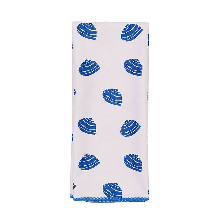 Clams blu Kitchen Tea Towel-DBL