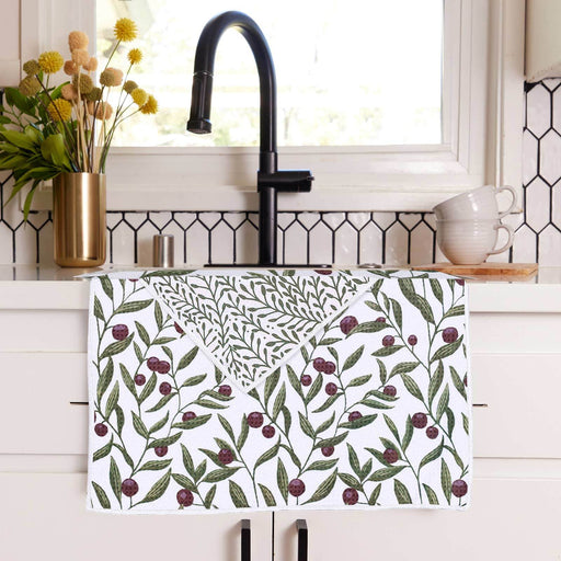 Olives blu Kitchen Tea Towel