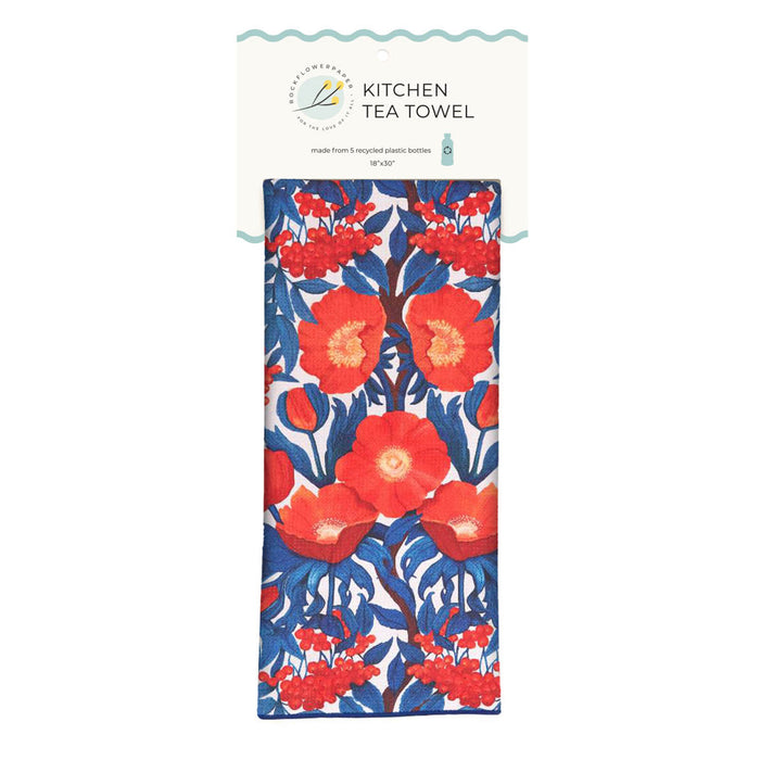 Icelandic Poppies Eco Kitchen Tea Towel