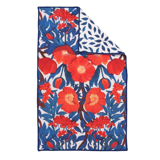 Icelandic Poppies blu Kitchen Tea Towel