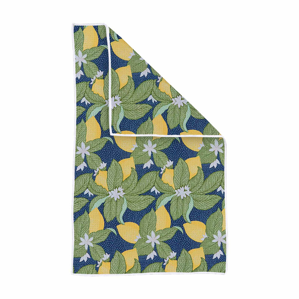 Vintage Lemons blu Kitchen Tea Towel