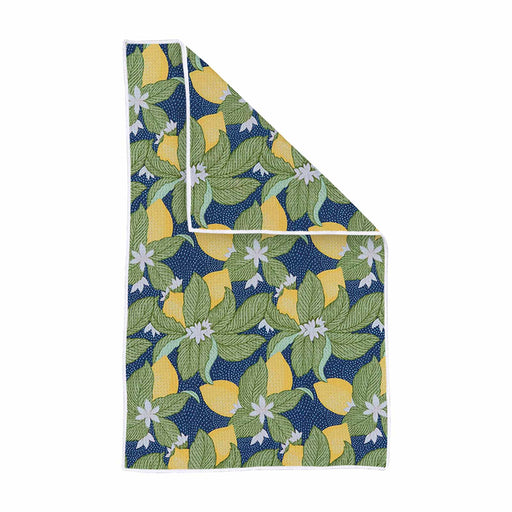 Vintage Lemons blu Kitchen Tea Towel