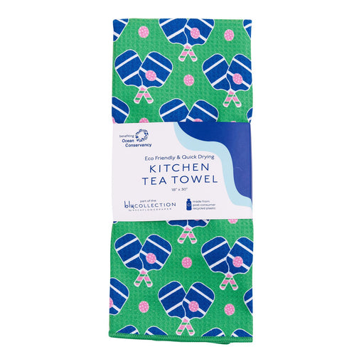 PICKLEBALL FUN blu Kitchen Tea Towel