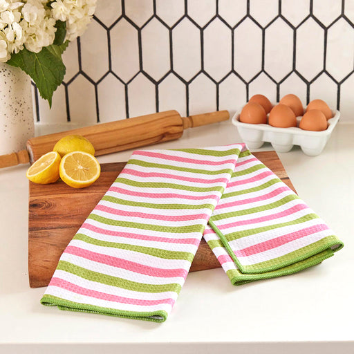 WATERMELON STRIPE blu Kitchen Tea Towel