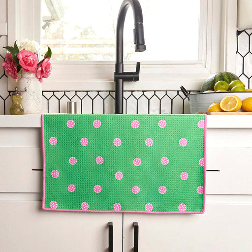 Pink Pickleballs blu Kitchen Tea Towel