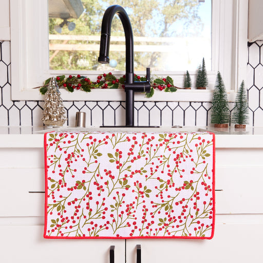 Red Berries Eco Kitchen Tea Towel