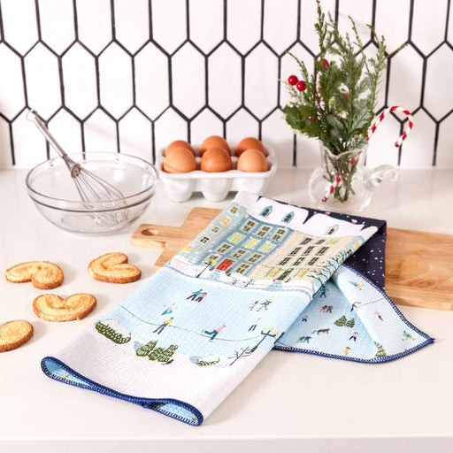 HOLIDAY IN THE PARK blu Kitchen Tea Towel
