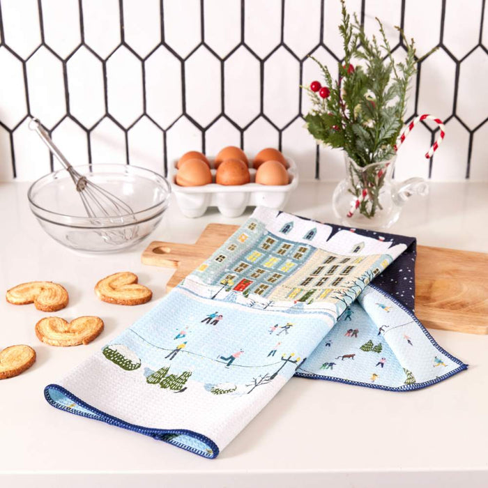 HOLIDAY IN THE PARK blu Kitchen Tea Towel