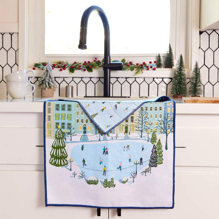 HOLIDAY IN THE PARK blu Kitchen Tea Towel