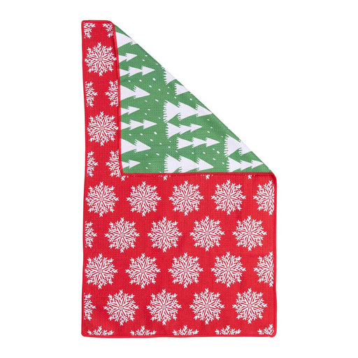 Snowflake blu Eco Kitchen Tea Towel