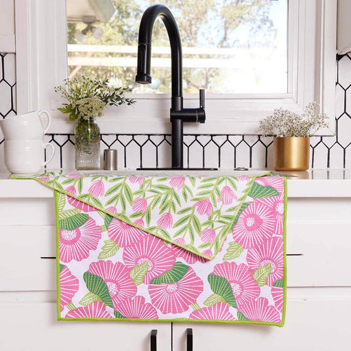 Poppy Papaver blu Kitchen Tea Towel