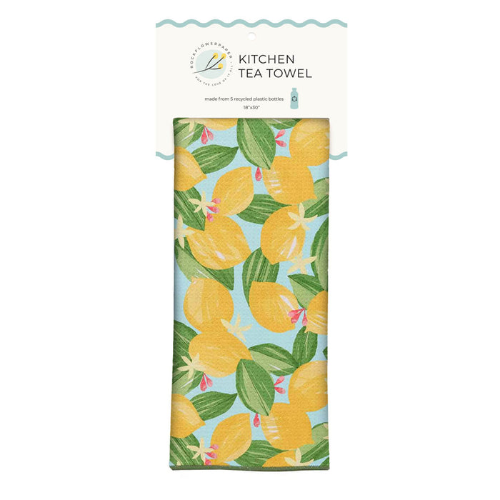Lemon Blossoms Eco Kitchen Tea Towel