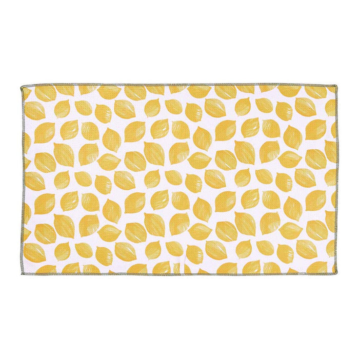 LEMON BLOSSOMS blu Kitchen Tea Towel