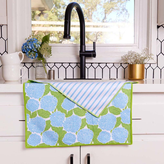 BLUE HYDRANGEA blu Kitchen Tea Towel (Available: 03/28/2025)