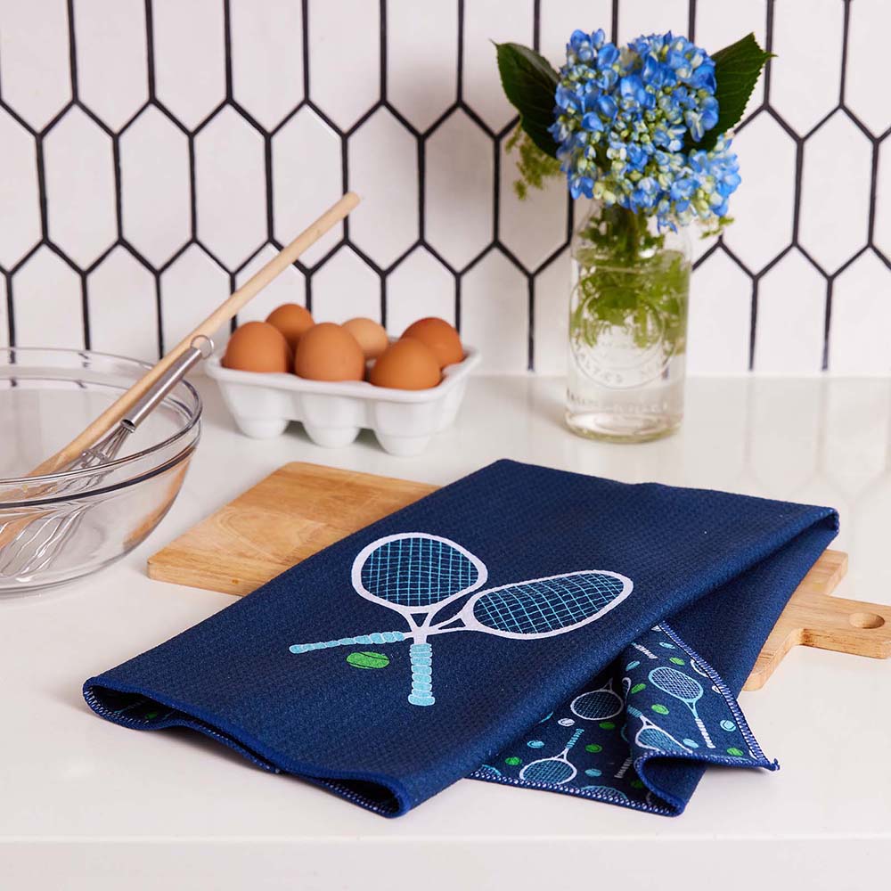 TENNIS SOLO NAVY blu Kitchen Tea Towel (Available: 01/17/2025)