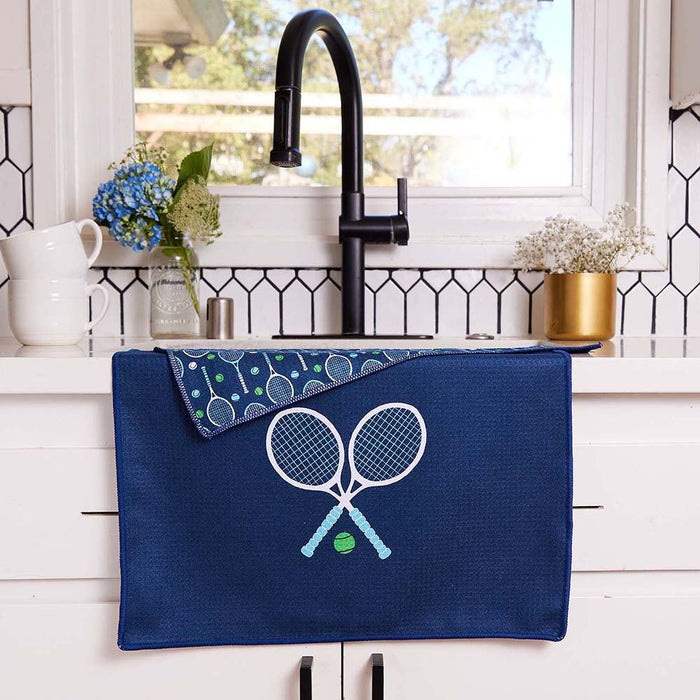 TENNIS SOLO NAVY blu Kitchen Tea Towel